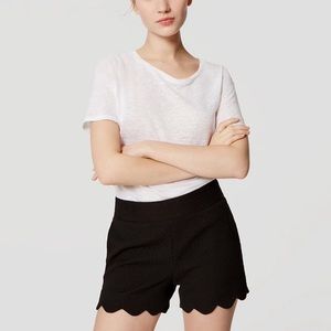LOFT scallop riviera shorts, sz 4